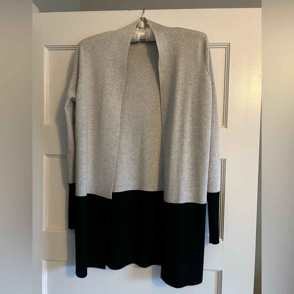 Gray and Black Women's Cardigan